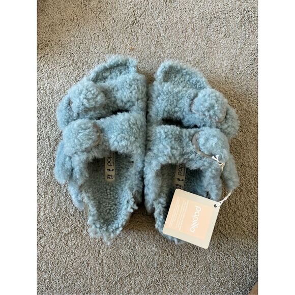 NWT Papillio Arizona Teddy Shearling Birkenstock Sandals, 38 $165 - Picture 3 of 8